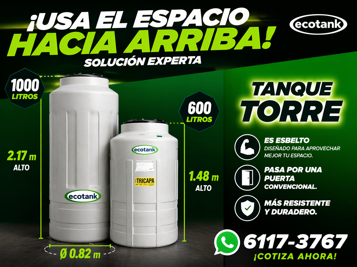Ecotank Torre 600 y 1000L